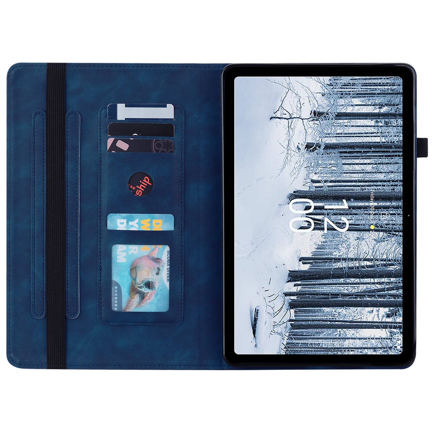 For Nokia T21 Zipper Pocket PU Leather Case Elastic Band Closure Stand Card Holder Tablet Cover For Nokia T21 Zipper Pocket PU Leather Case Elastic Band Closure Stand Card Holder Tablet Cover